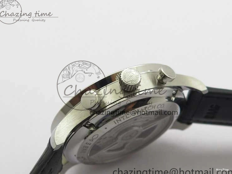 MIROTIME 0410 Elegant Portuguese IW371615 ZF 1:1 Best Edition SS Green Dial on Black Leather Strap A96355 V 7081